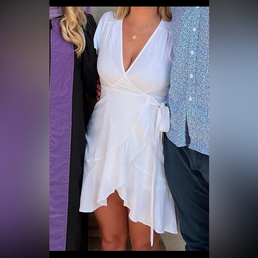 Altar’d State white wrap dress